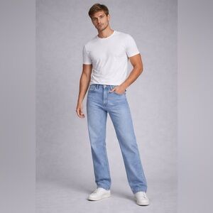 Wrangler 32x30 Light Wash Straight Leg Jeans 100% Cotton